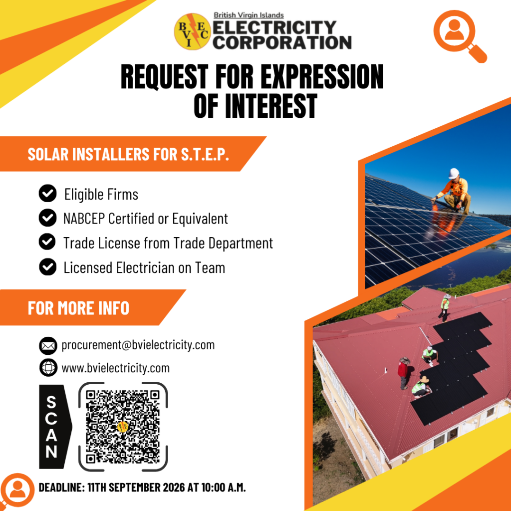 REOI: SOLAR INSTALLERS FOR THE SOLAR TECHNOLOGY ENERGY PROGRAMME (S.T.E.P.)